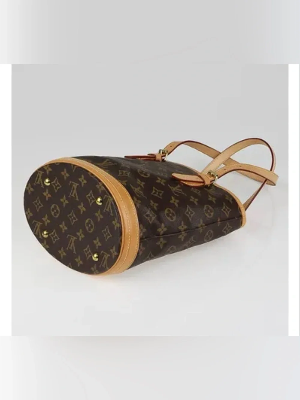 Louis Vuitton Petit Bucket Monogram Canvas Bag, EUC